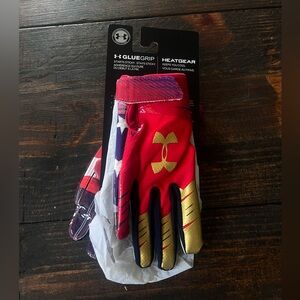 Under Armour UA USA Football Gloves Youth Large